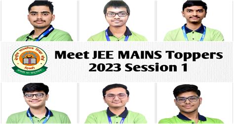 jee mains 2023 result topper
